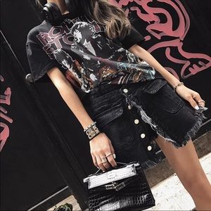 Super cool black Jean Skirt